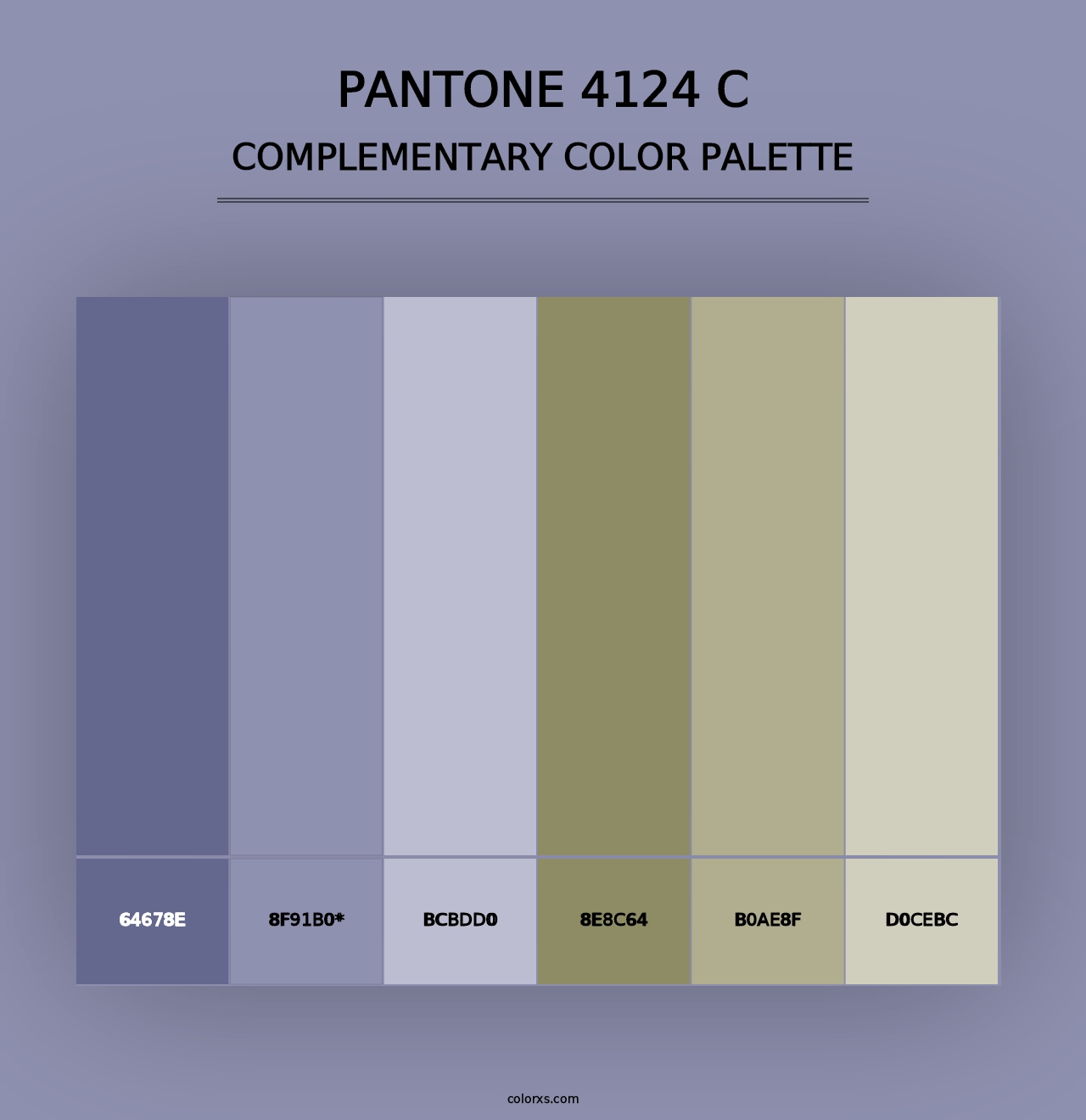 PANTONE 4124 C - Complementary Color Palette