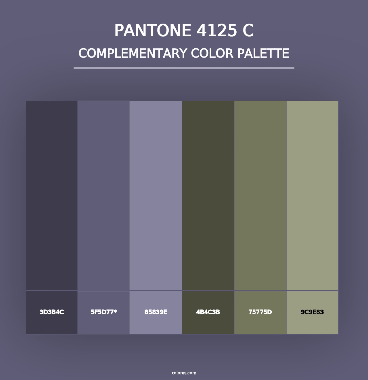 PANTONE 4125 C - Complementary Color Palette