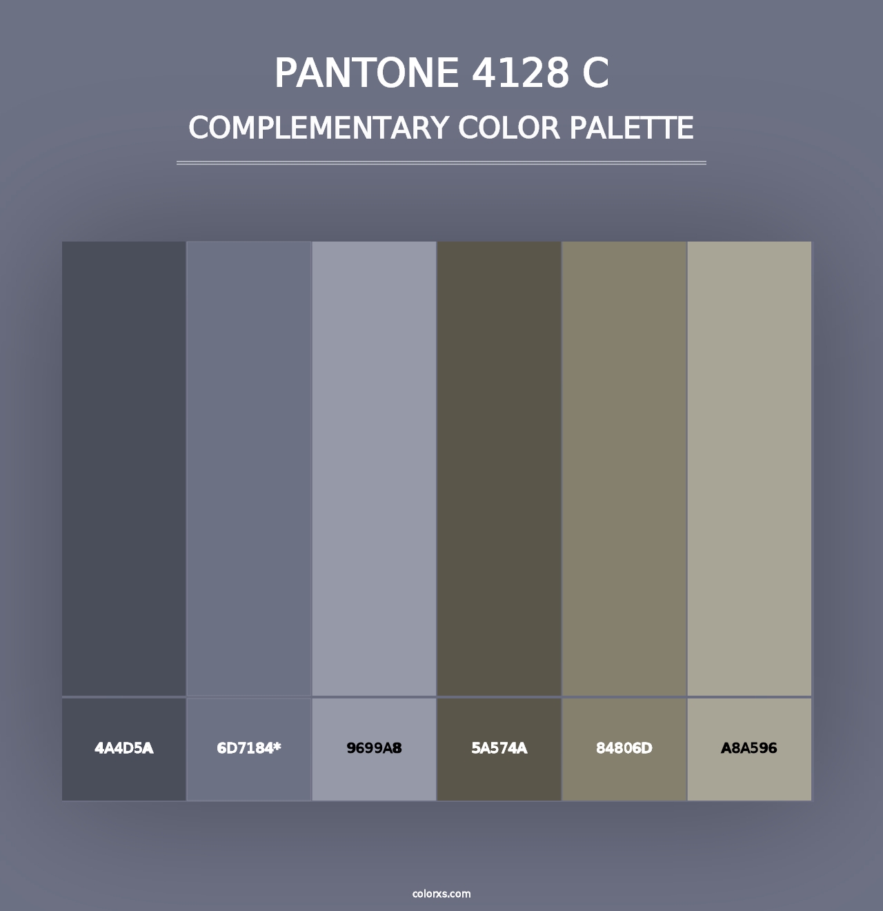 PANTONE 4128 C - Complementary Color Palette