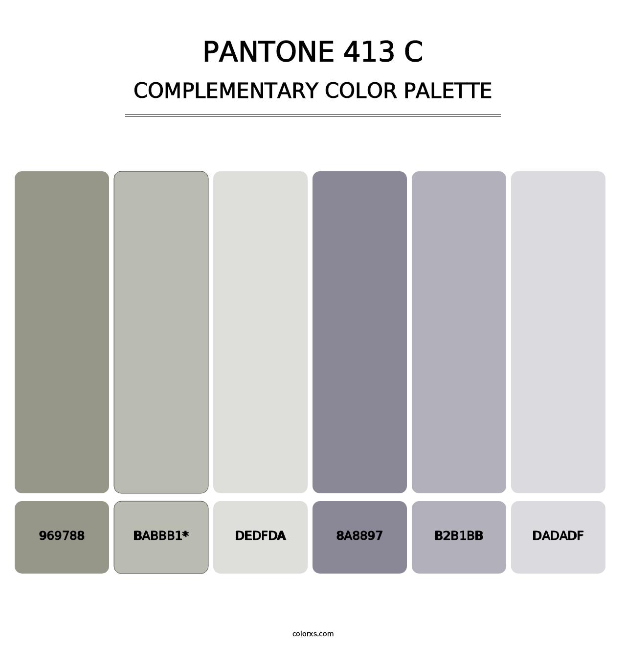 PANTONE 413 C - Complementary Color Palette