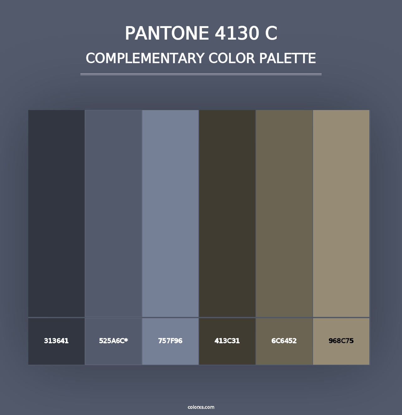 PANTONE 4130 C - Complementary Color Palette