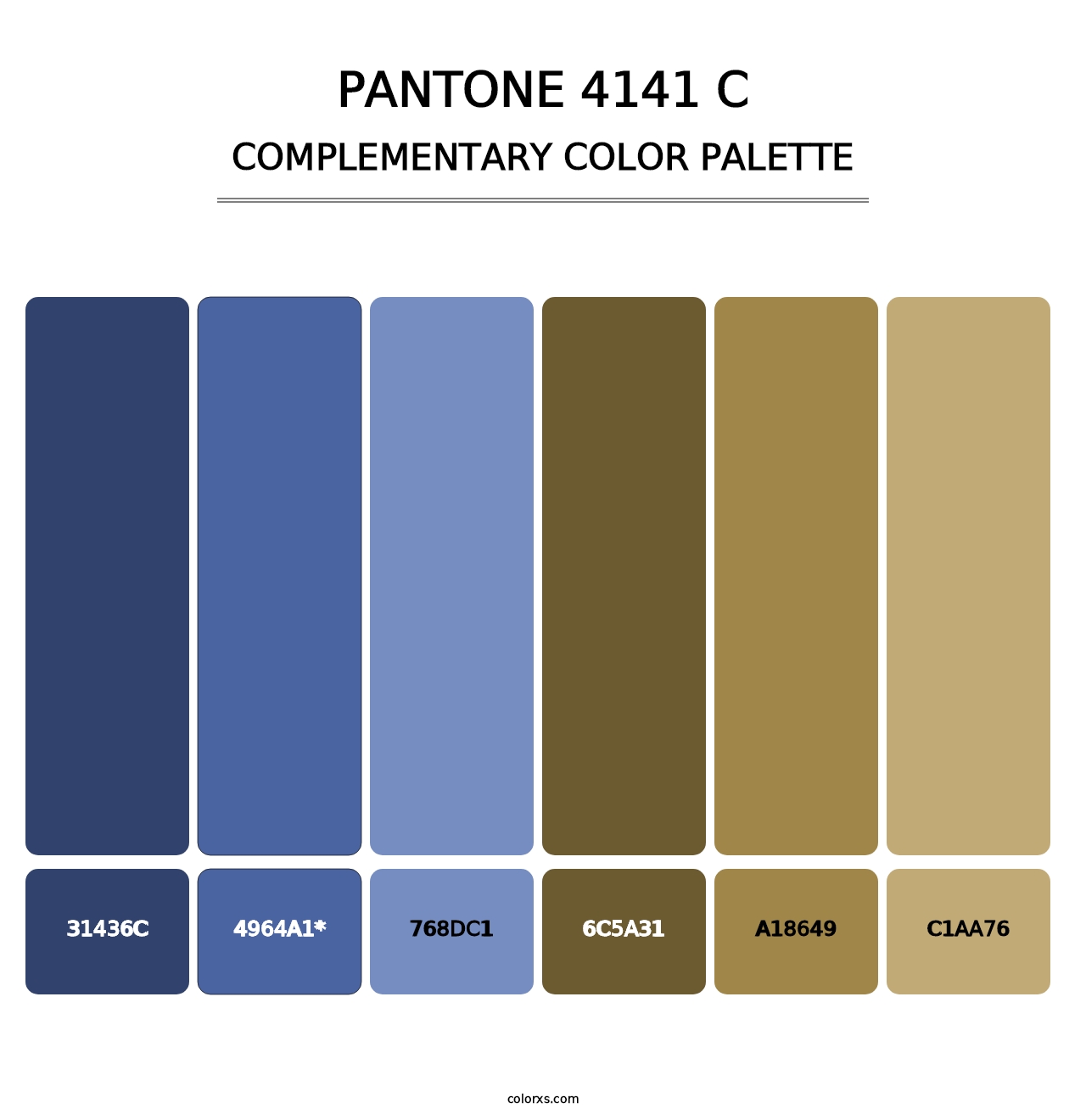 PANTONE 4141 C - Complementary Color Palette