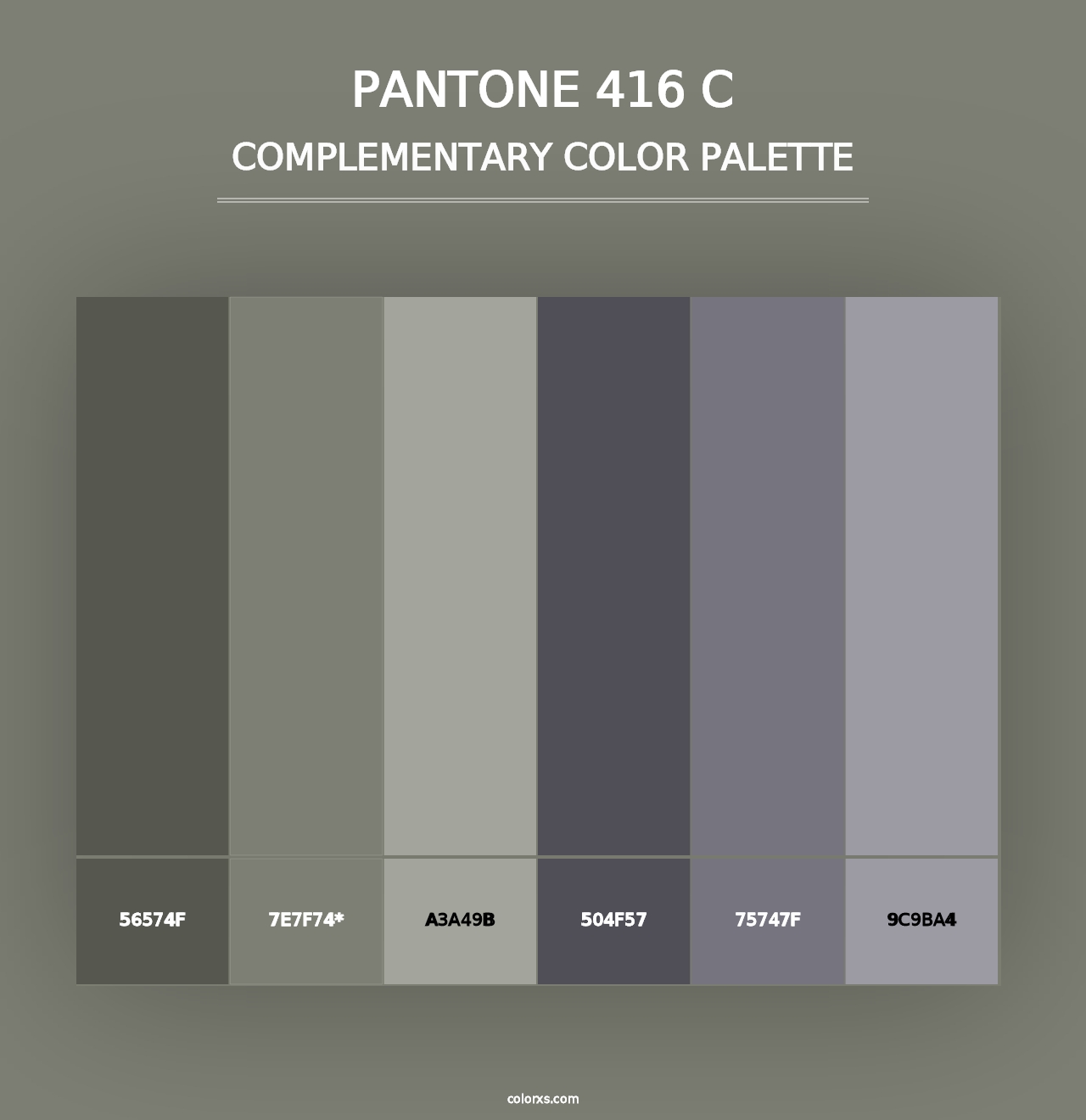 PANTONE 416 C - Complementary Color Palette