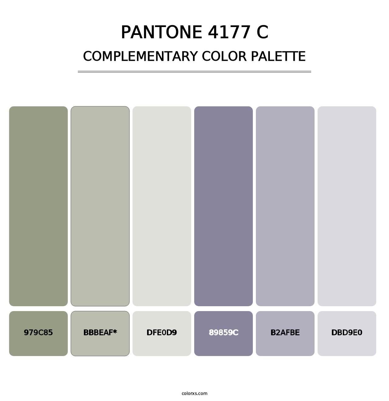 PANTONE 4177 C - Complementary Color Palette