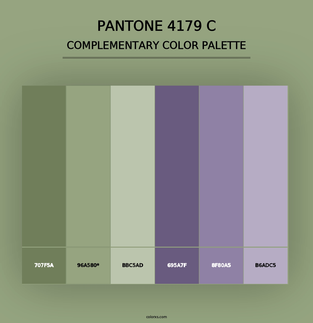 PANTONE 4179 C - Complementary Color Palette