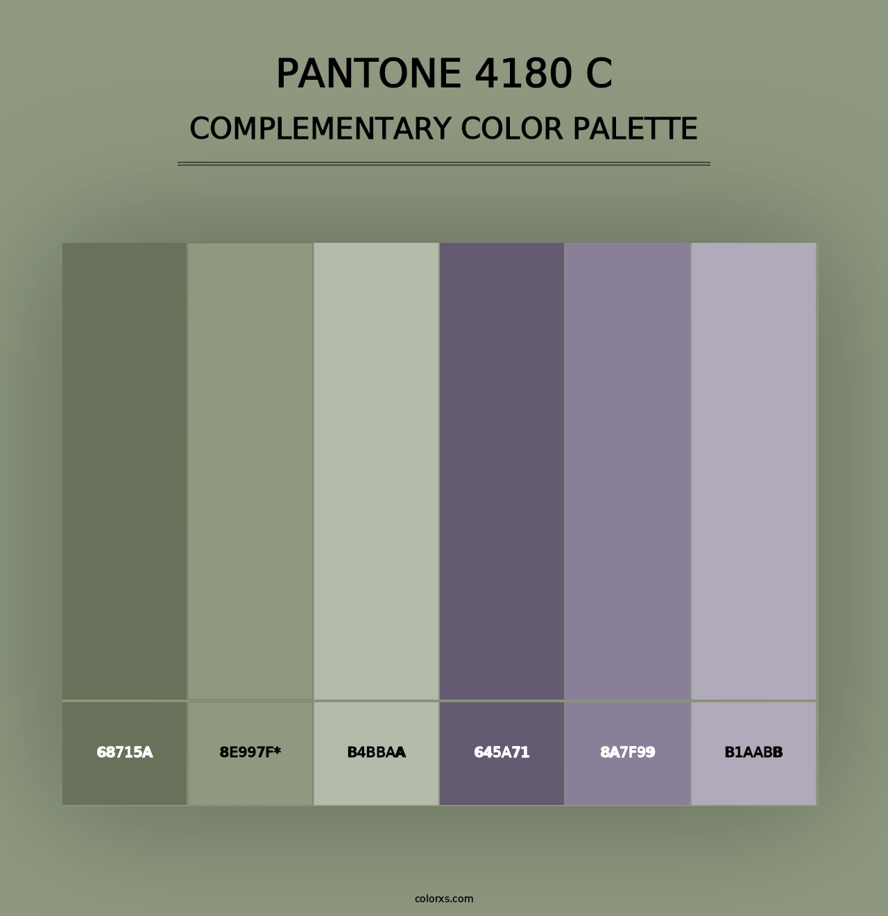 PANTONE 4180 C - Complementary Color Palette