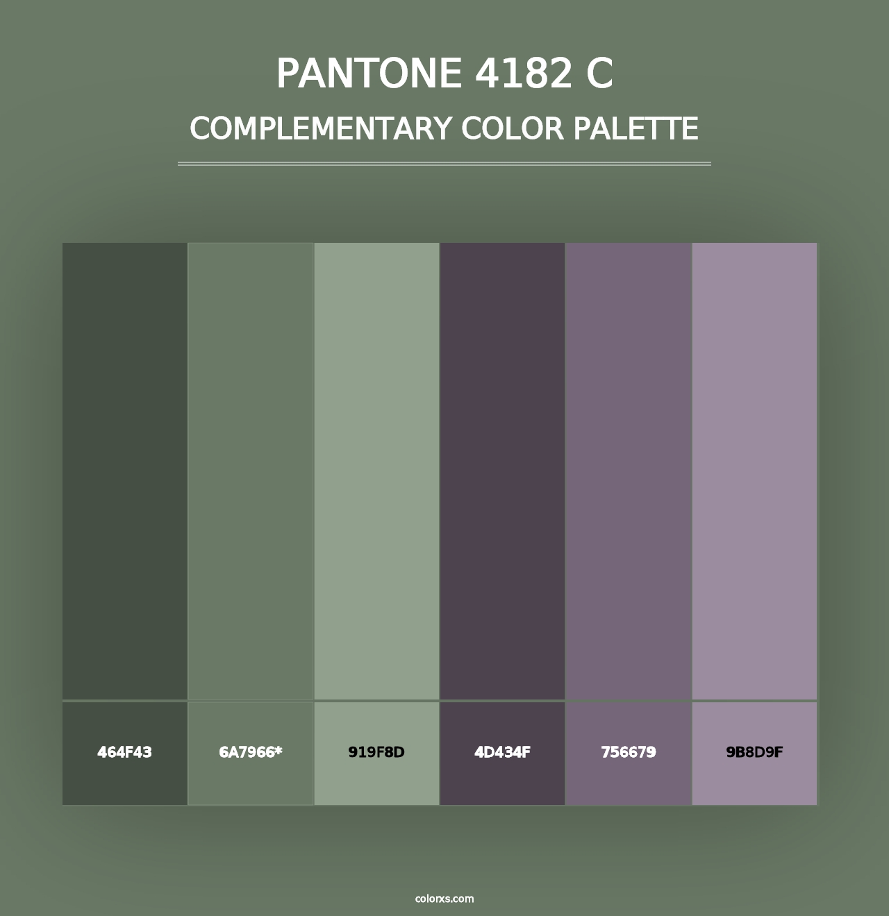 PANTONE 4182 C - Complementary Color Palette