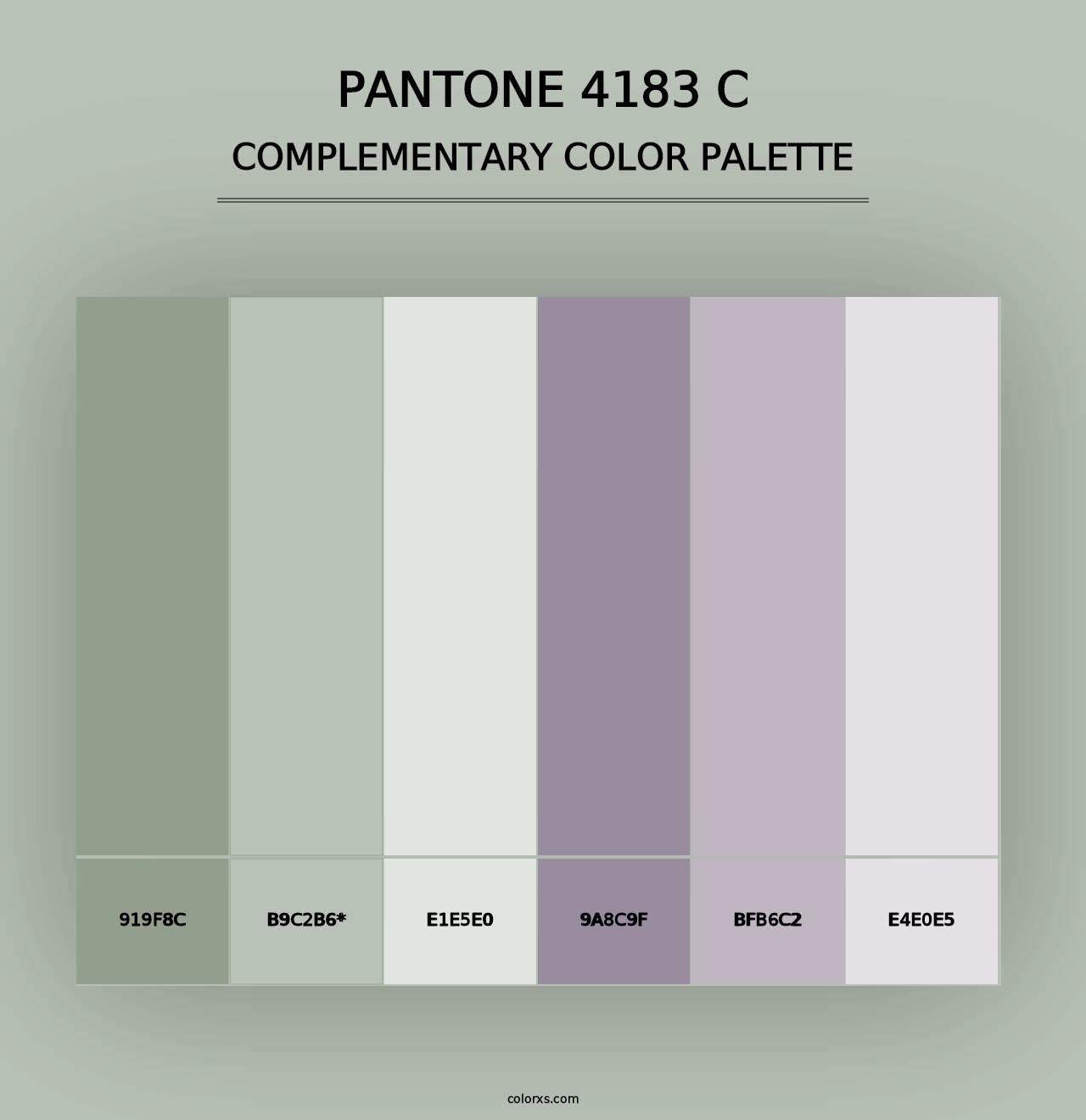 PANTONE 4183 C - Complementary Color Palette