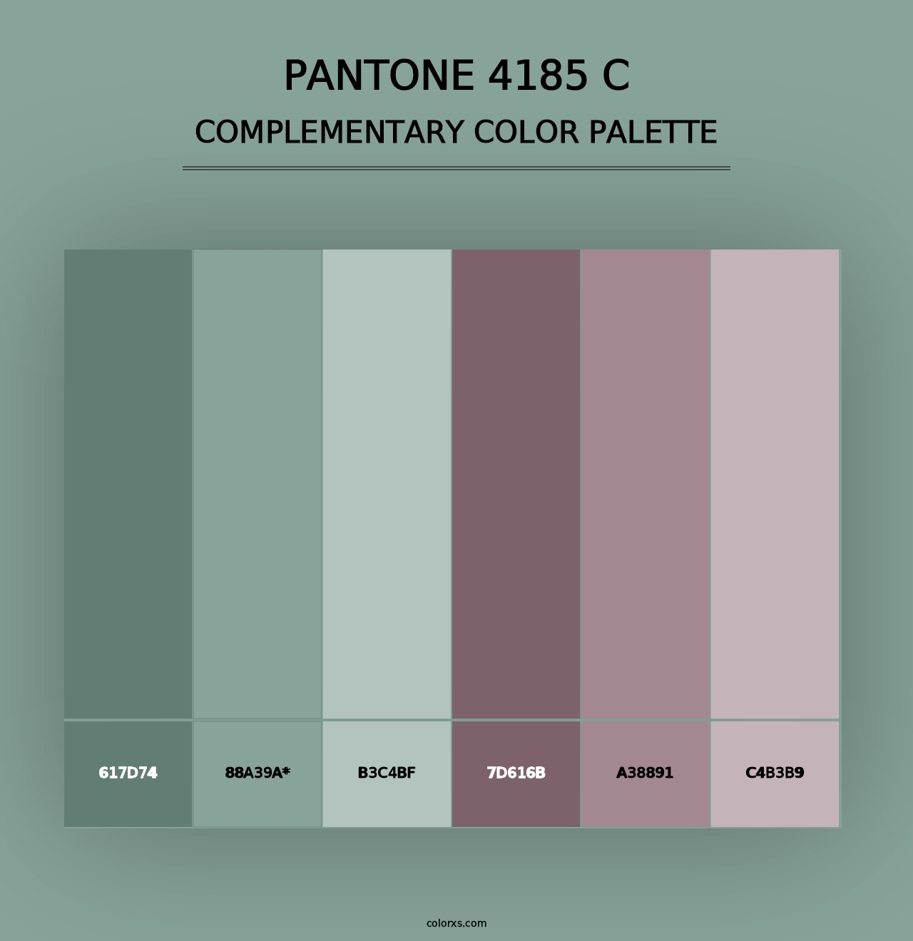 PANTONE 4185 C - Complementary Color Palette