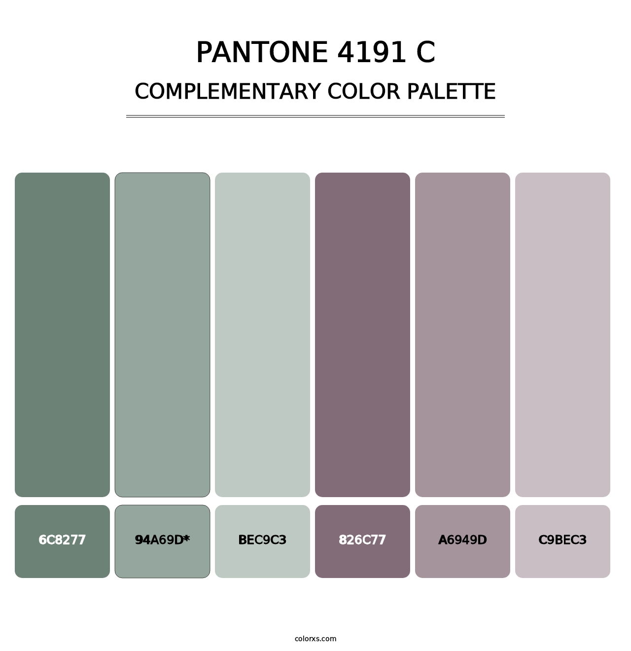 PANTONE 4191 C - Complementary Color Palette