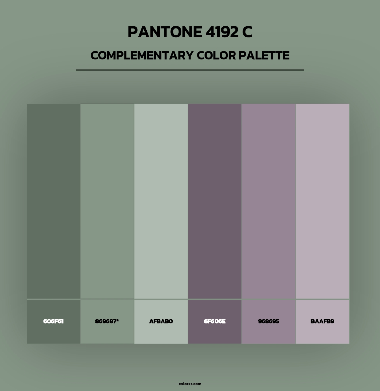 PANTONE 4192 C - Complementary Color Palette