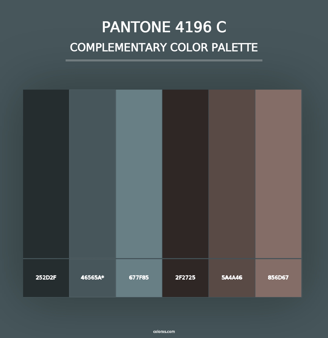 PANTONE 4196 C - Complementary Color Palette