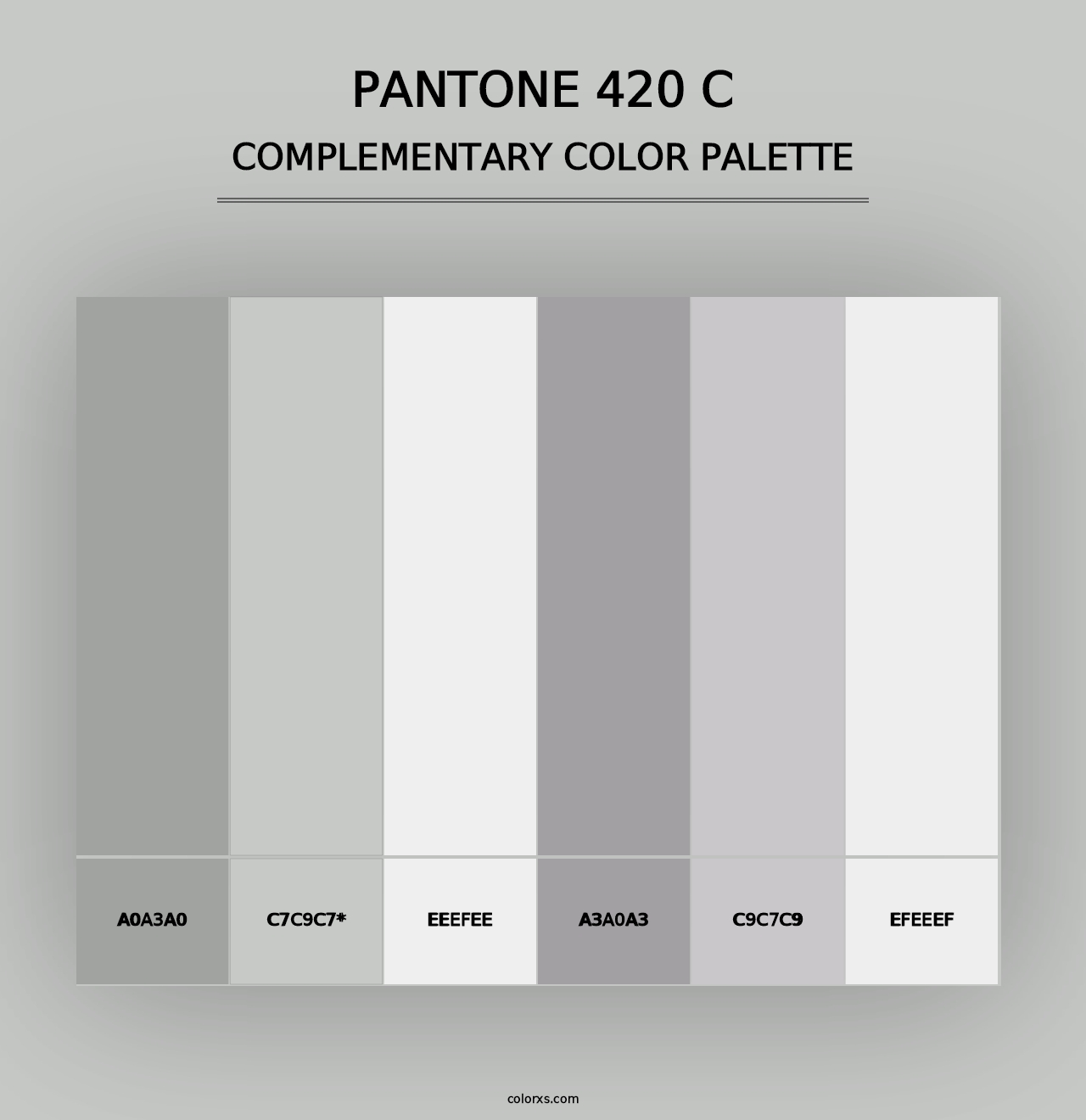 PANTONE 420 C - Complementary Color Palette