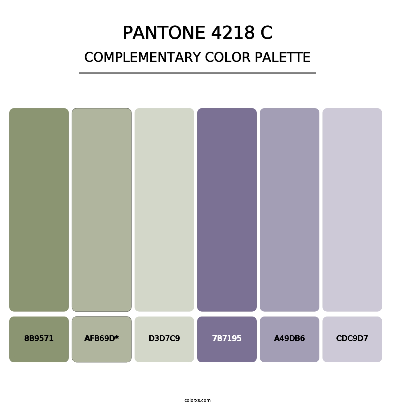 PANTONE 4218 C - Complementary Color Palette