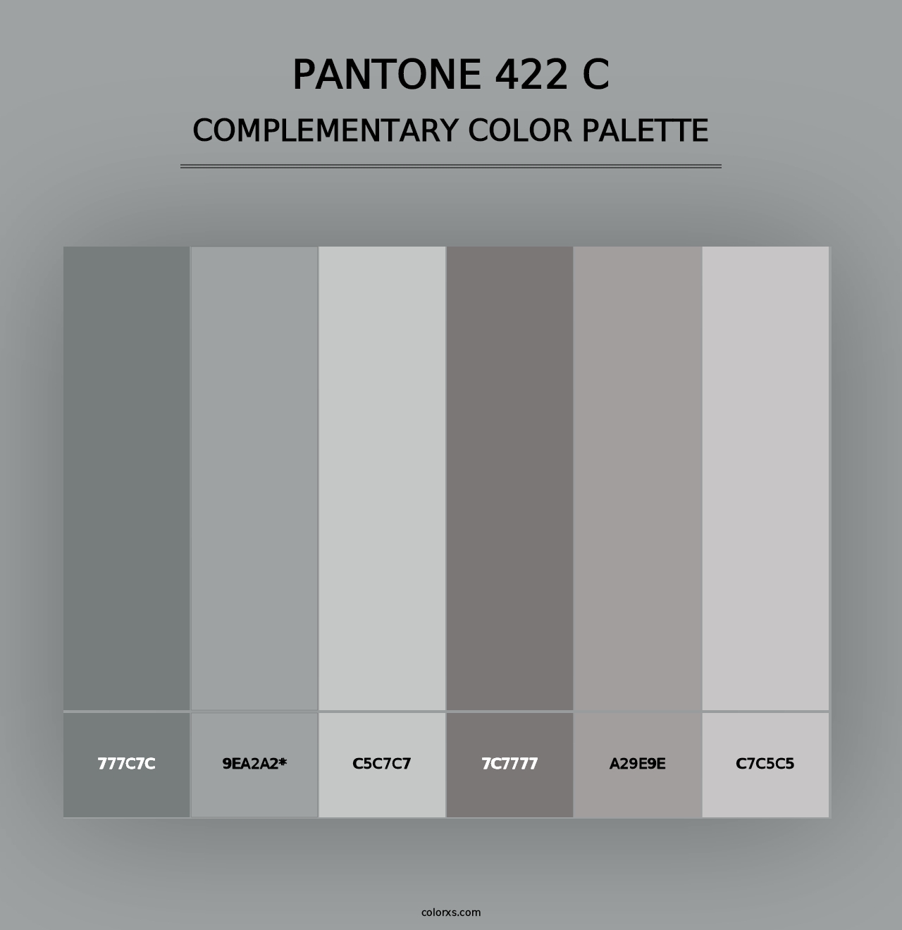 PANTONE 422 C - Complementary Color Palette