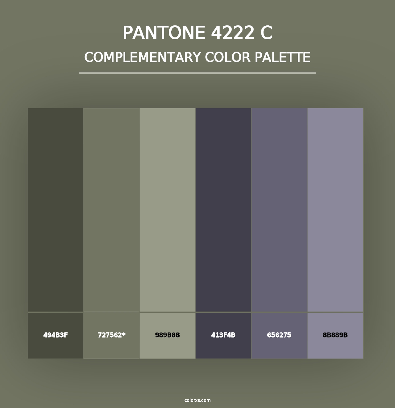 PANTONE 4222 C - Complementary Color Palette