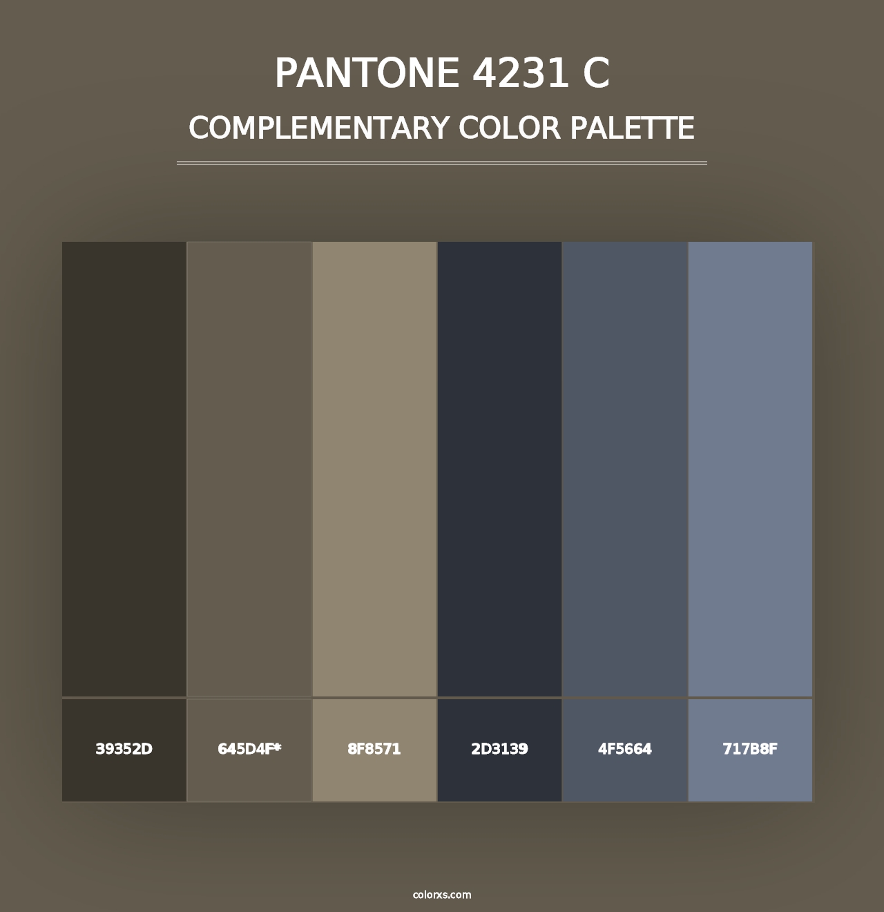 PANTONE 4231 C - Complementary Color Palette