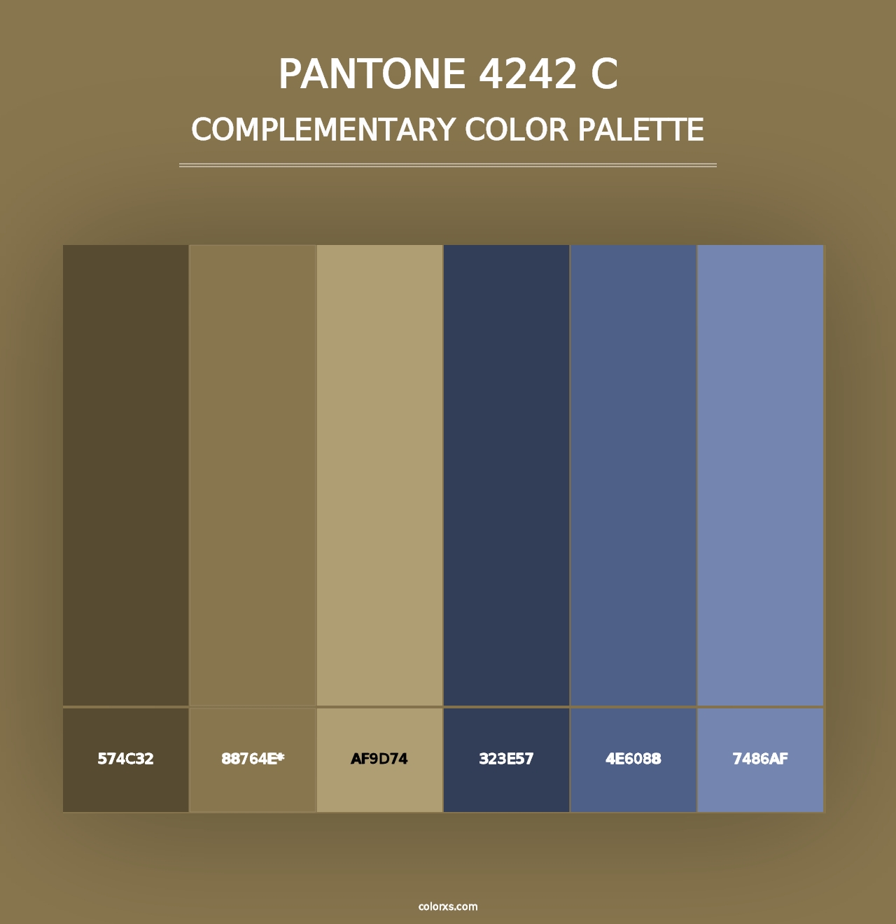 PANTONE 4242 C - Complementary Color Palette