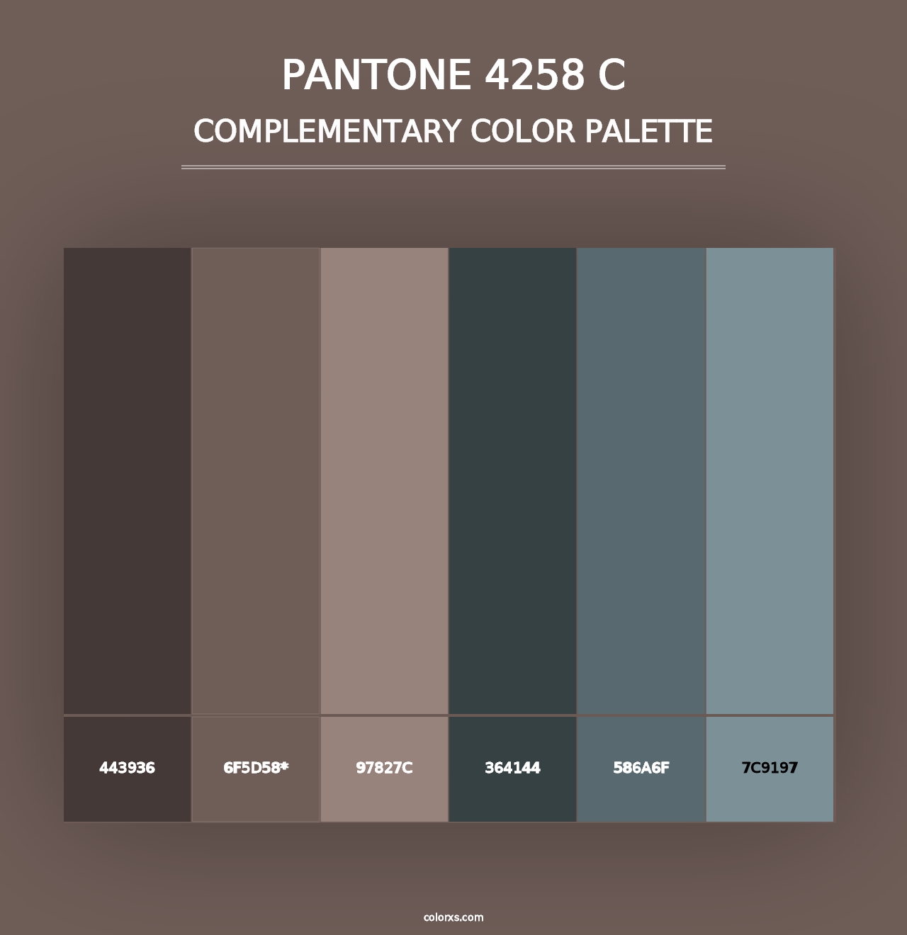 PANTONE 4258 C - Complementary Color Palette