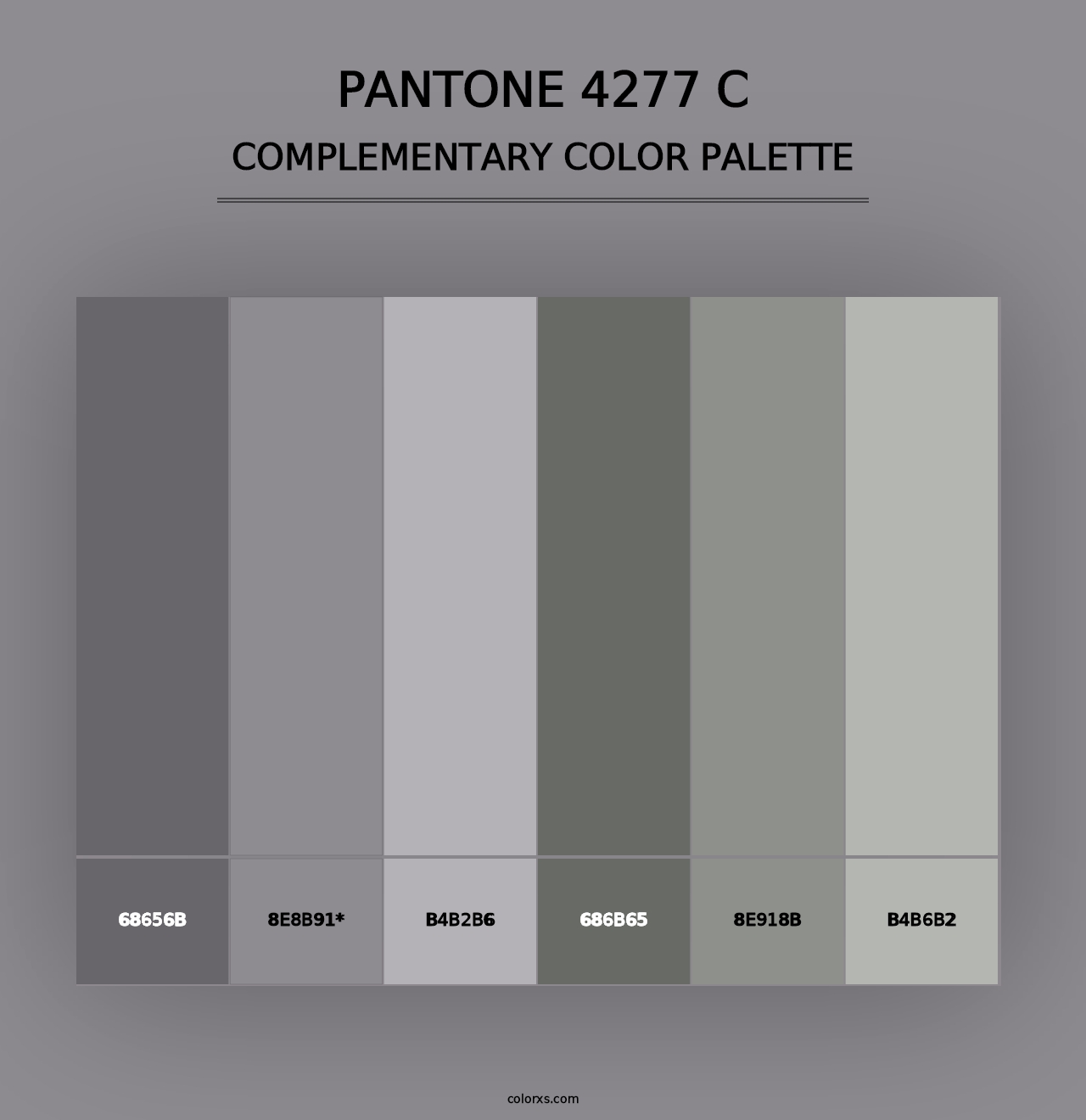 PANTONE 4277 C - Complementary Color Palette