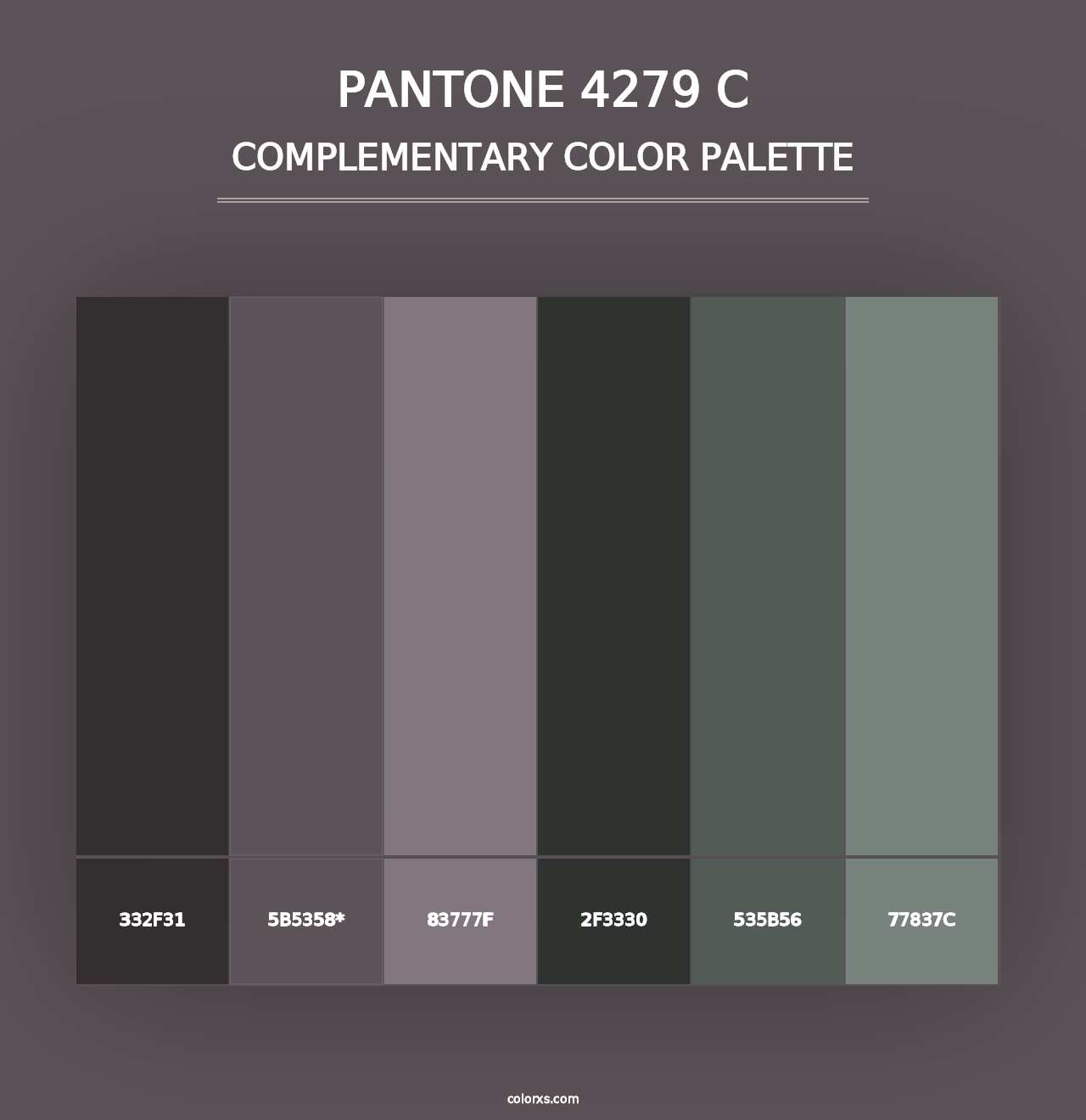 PANTONE 4279 C - Complementary Color Palette