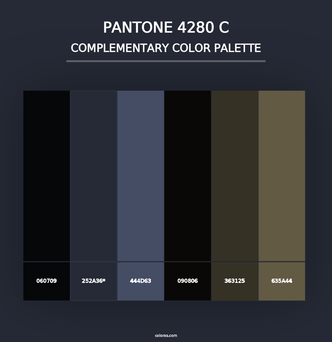 PANTONE 4280 C - Complementary Color Palette