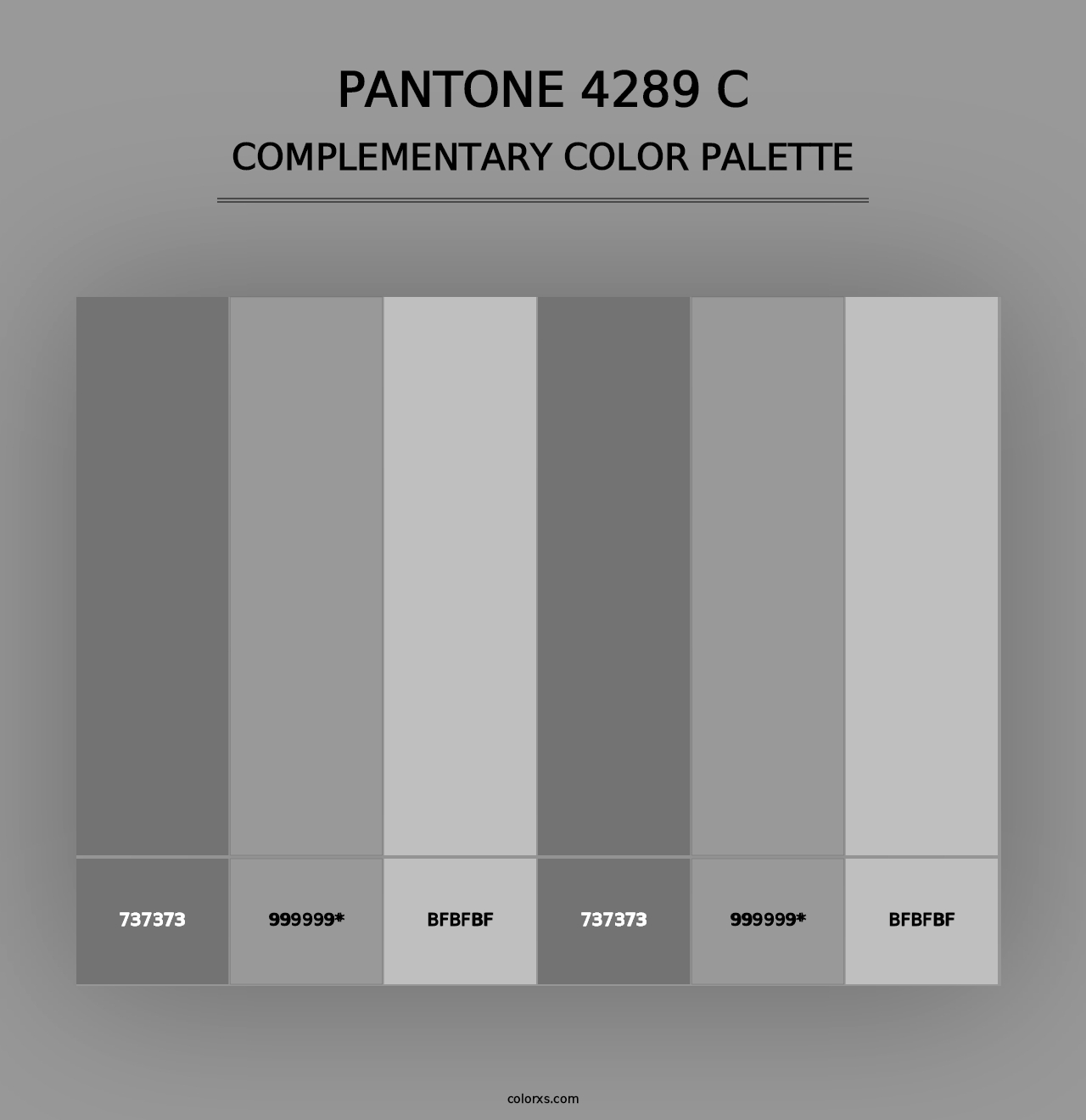 PANTONE 4289 C - Complementary Color Palette