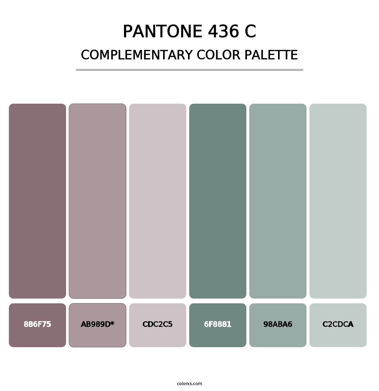 PANTONE 436 C - Complementary Color Palette