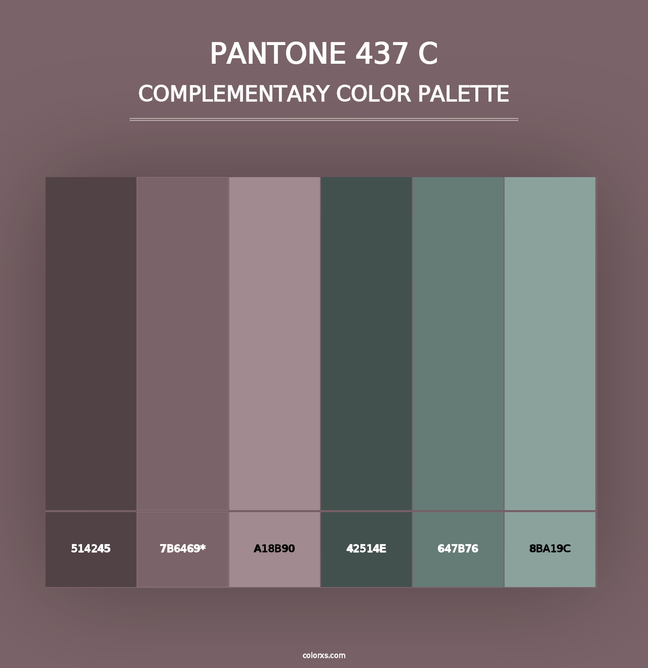 PANTONE 437 C - Complementary Color Palette