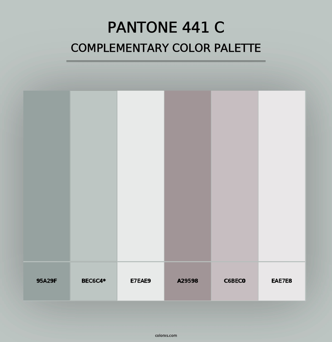 PANTONE 441 C - Complementary Color Palette