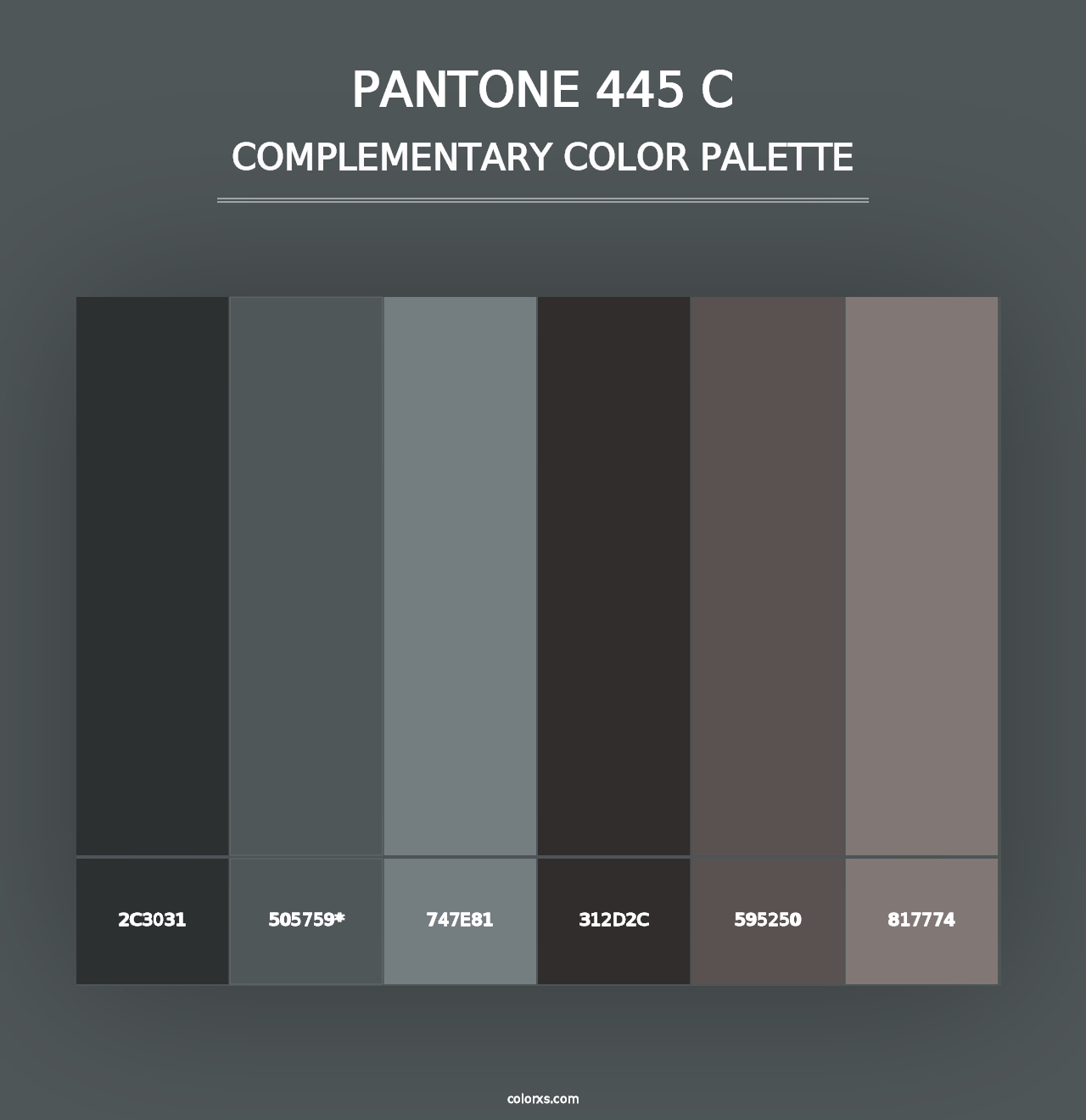 PANTONE 445 C - Complementary Color Palette