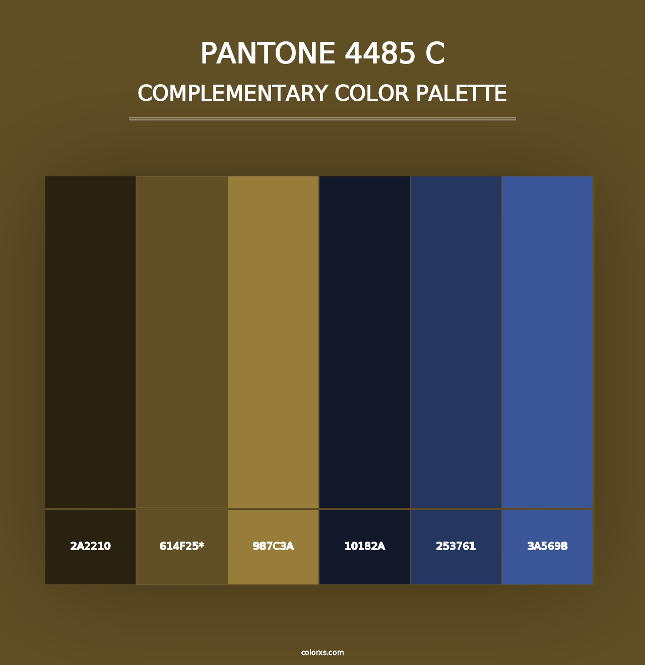 PANTONE 4485 C - Complementary Color Palette