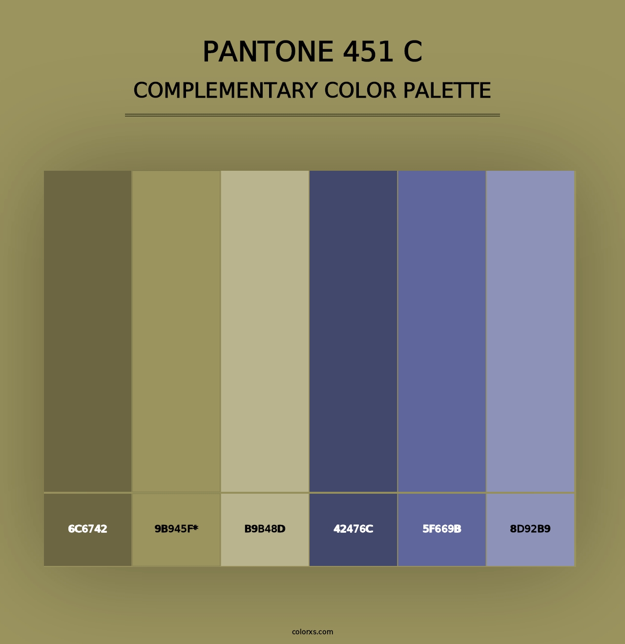 PANTONE 451 C - Complementary Color Palette