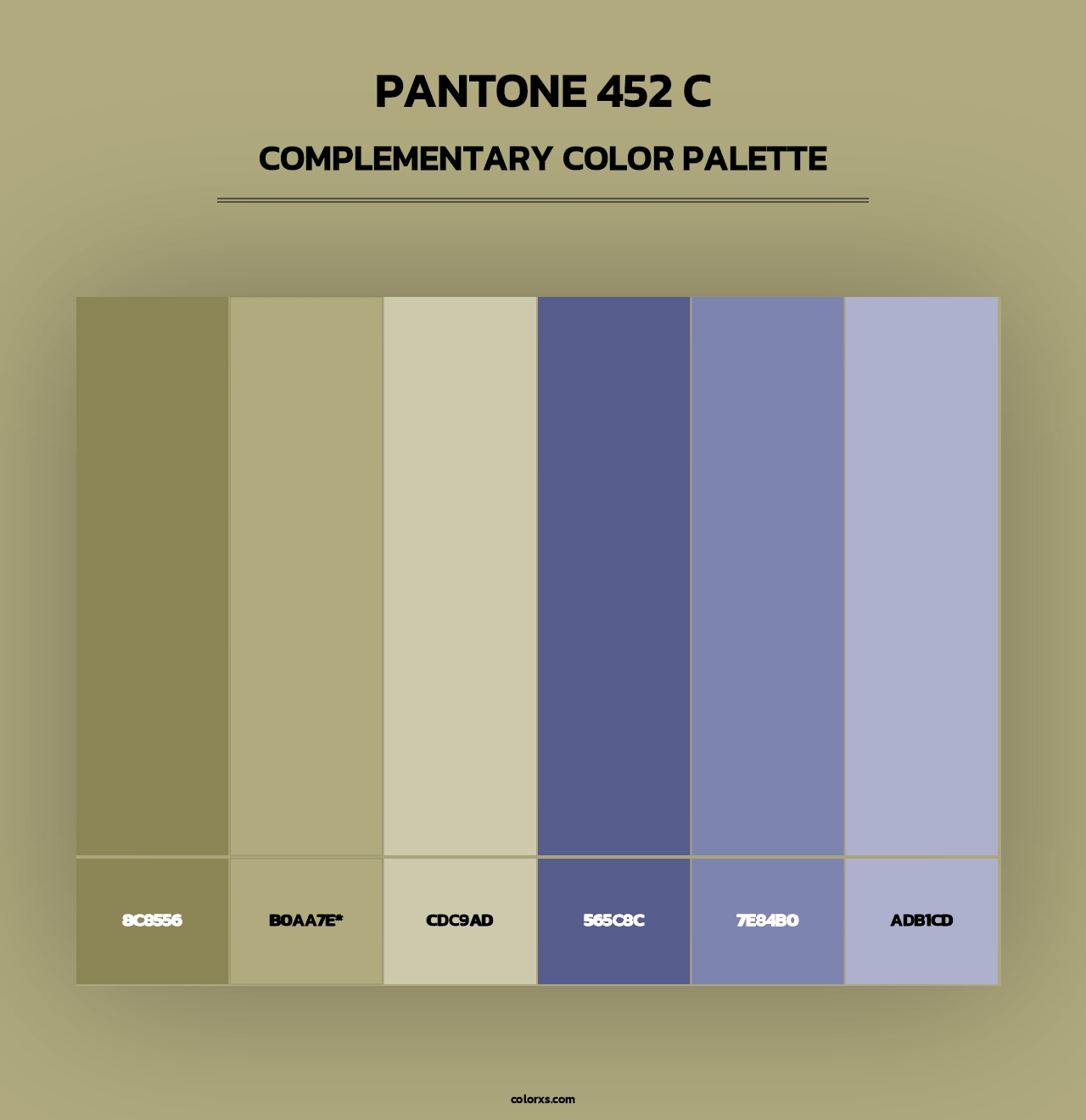 PANTONE 452 C - Complementary Color Palette