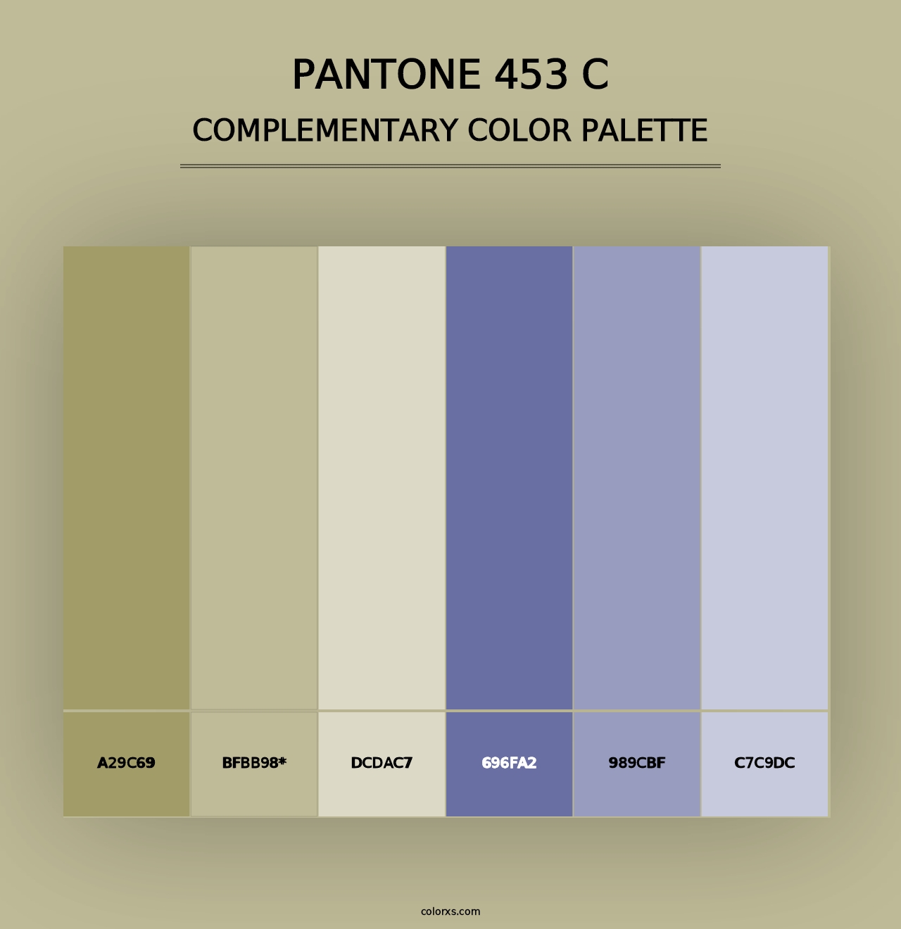 PANTONE 453 C - Complementary Color Palette