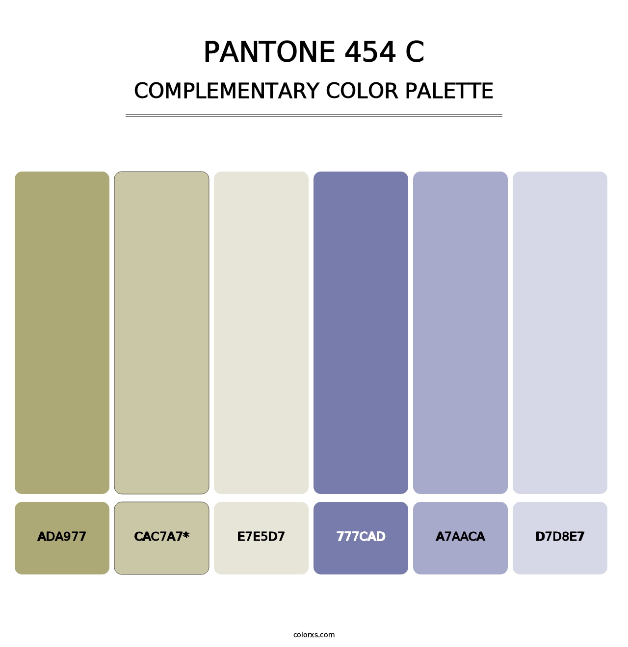 PANTONE 454 C - Complementary Color Palette