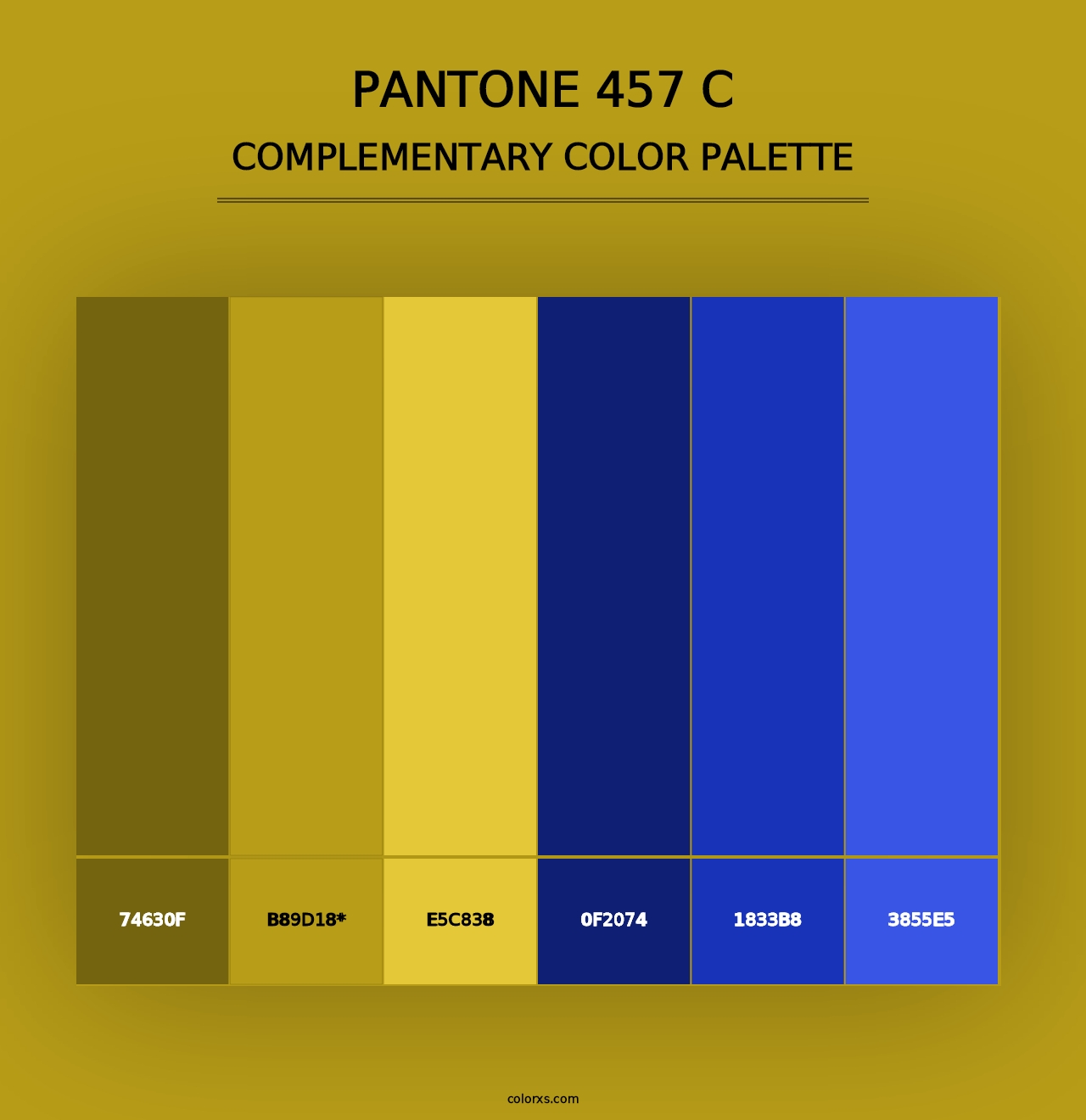 PANTONE 457 C - Complementary Color Palette