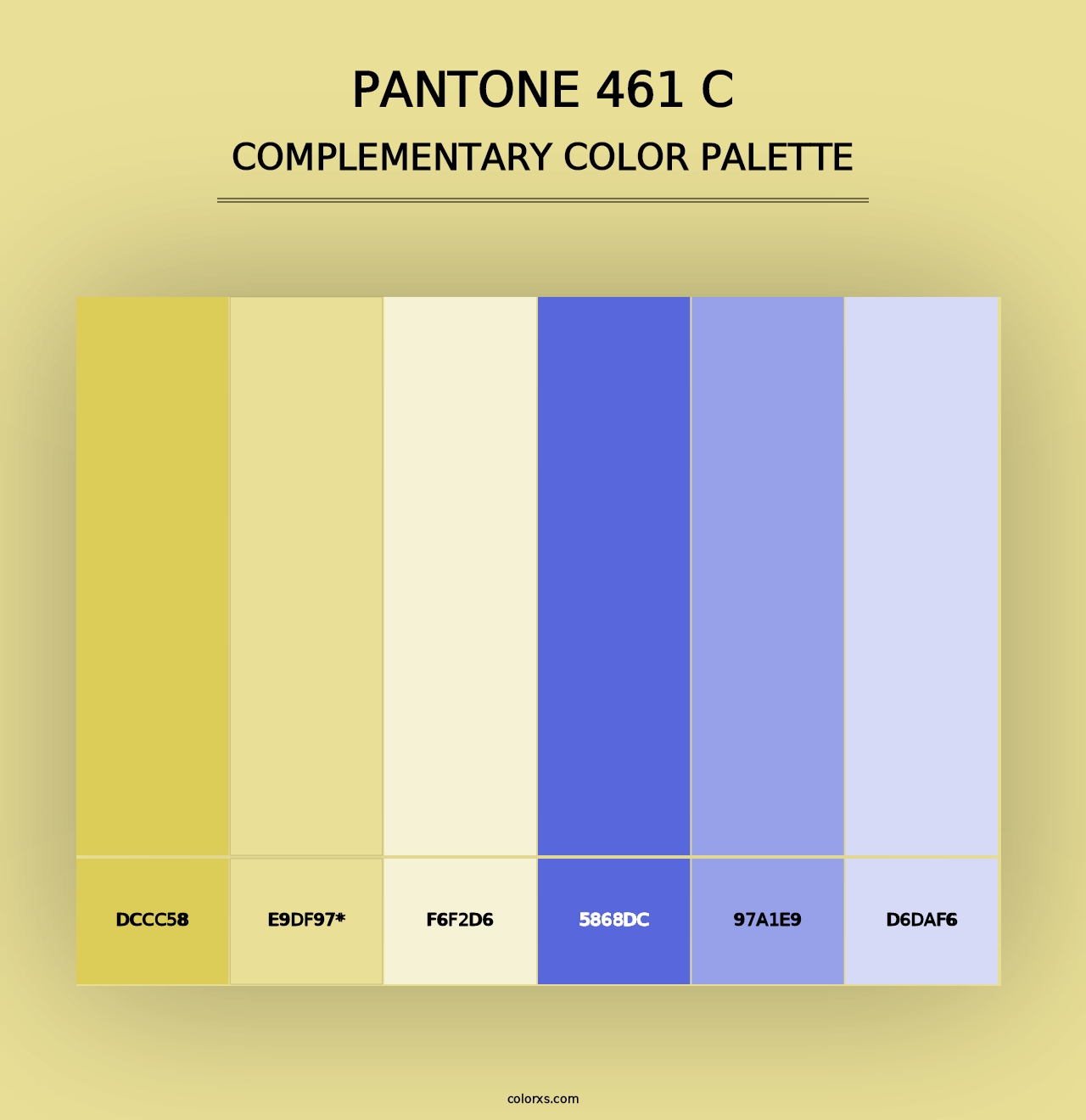 PANTONE 461 C - Complementary Color Palette