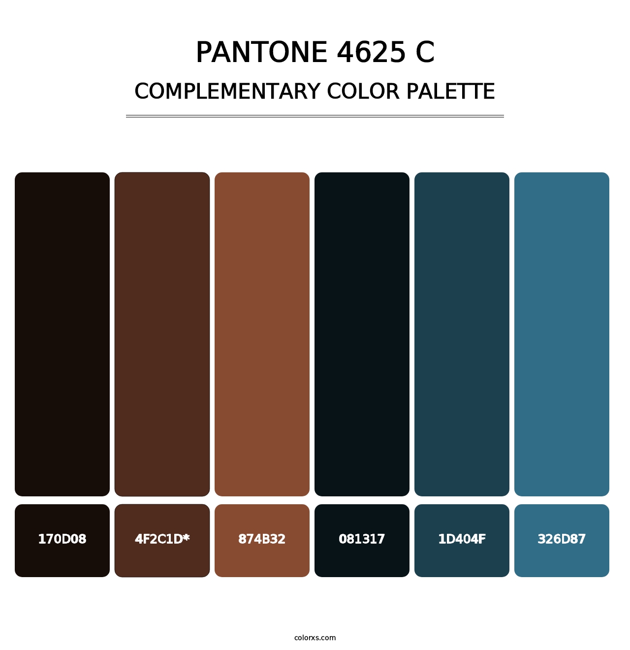 PANTONE 4625 C - Complementary Color Palette