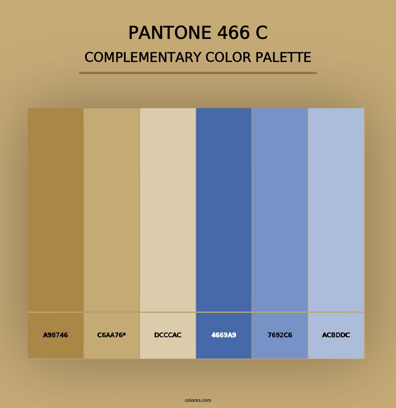 PANTONE 466 C - Complementary Color Palette