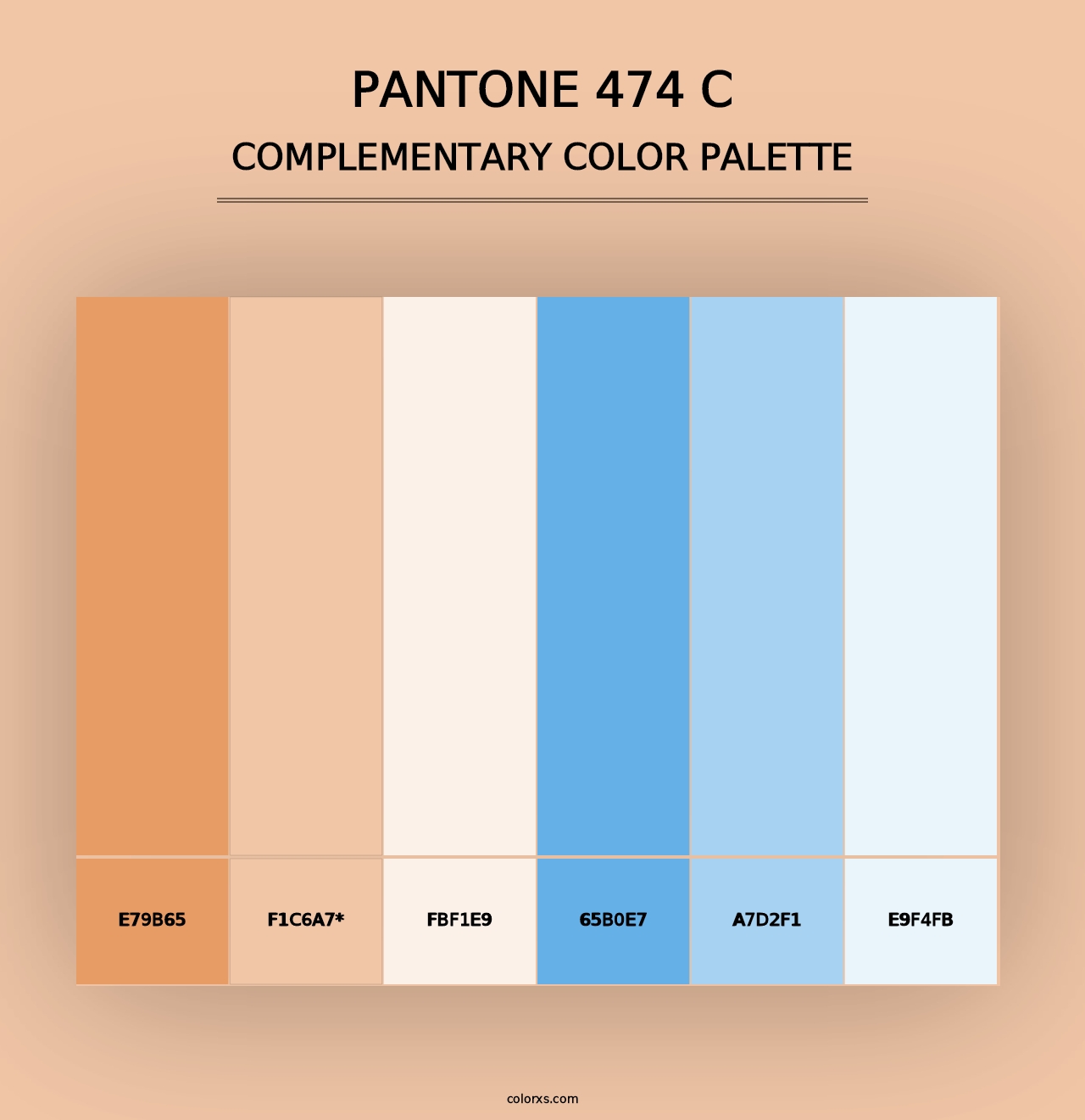 PANTONE 474 C - Complementary Color Palette