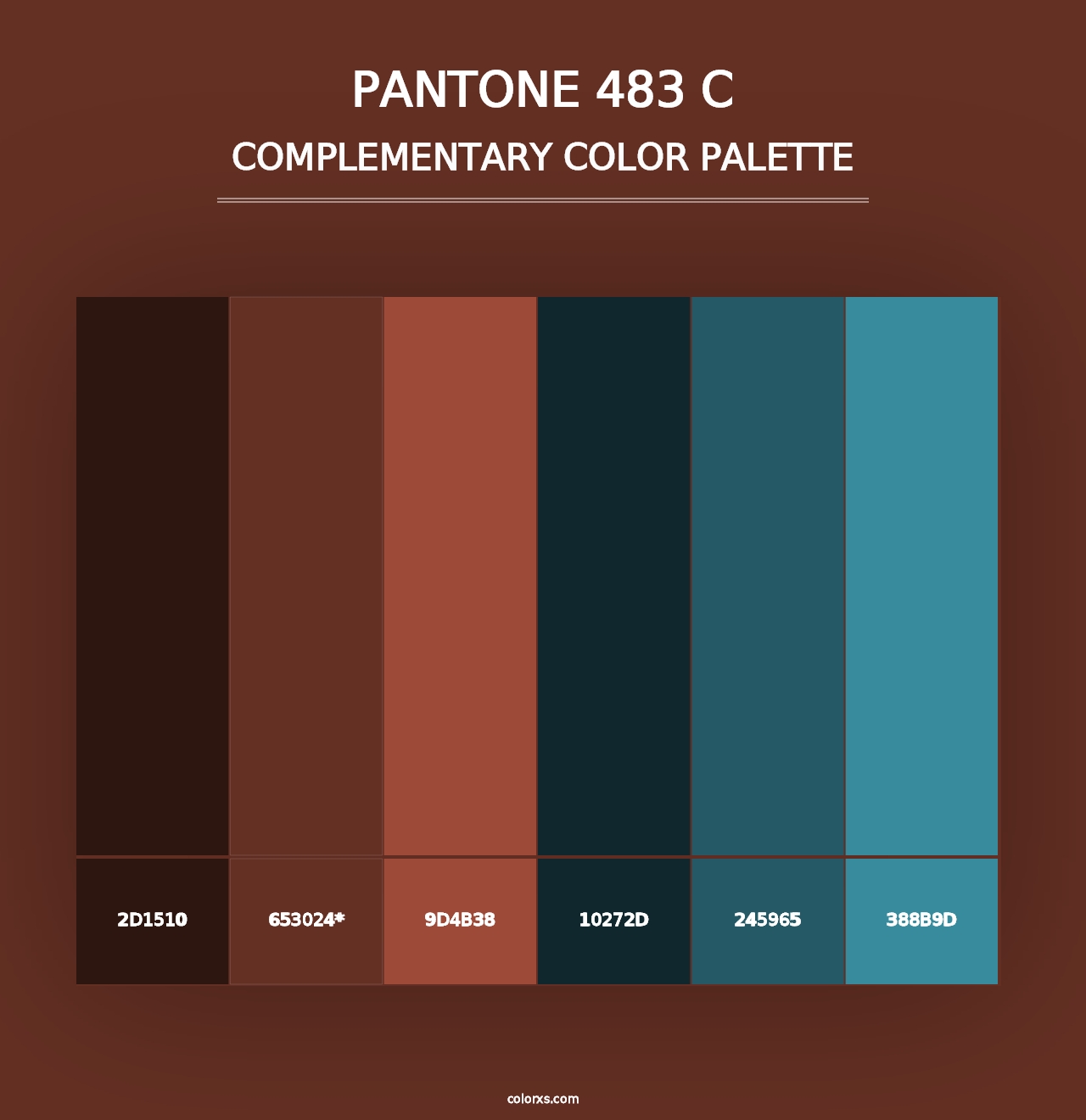 PANTONE 483 C - Complementary Color Palette