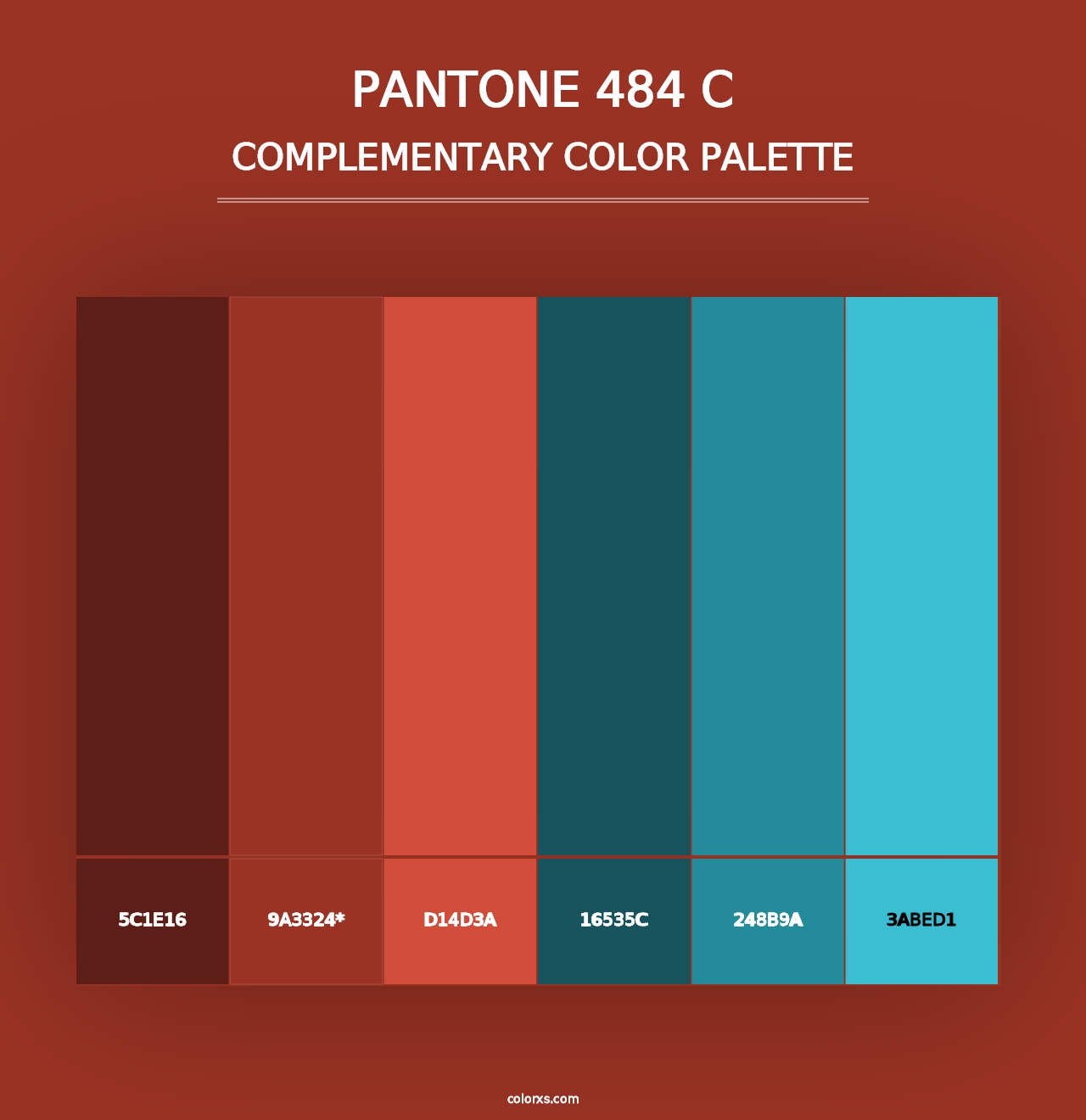 PANTONE 484 C - Complementary Color Palette