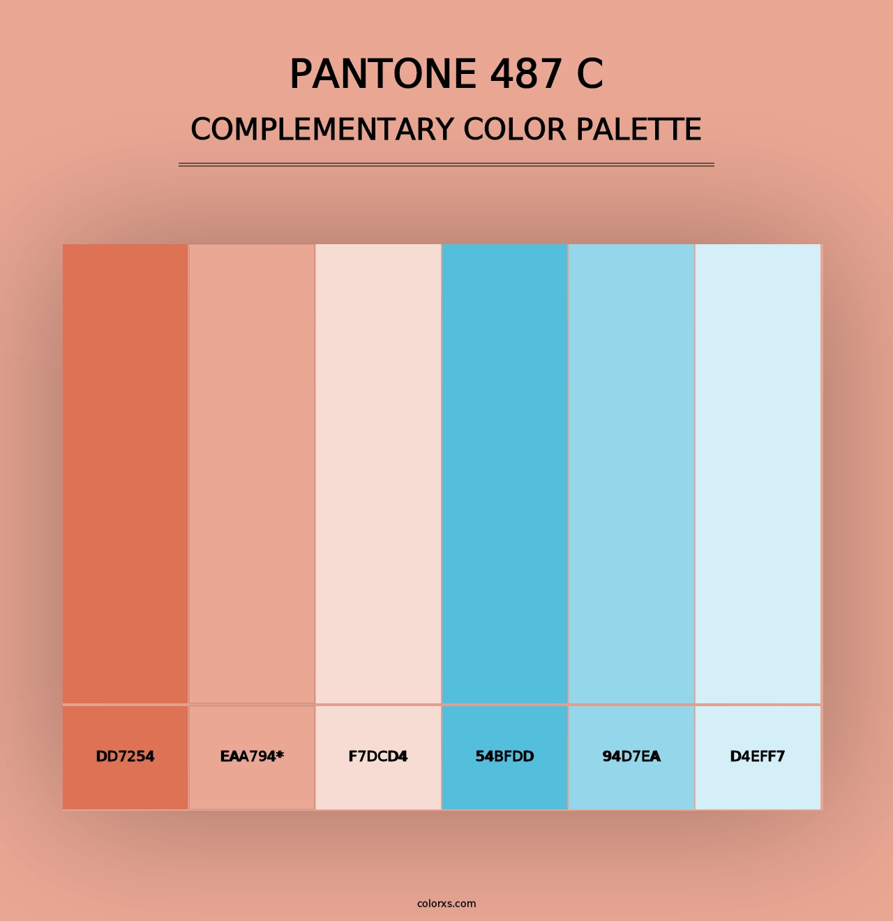 PANTONE 487 C - Complementary Color Palette