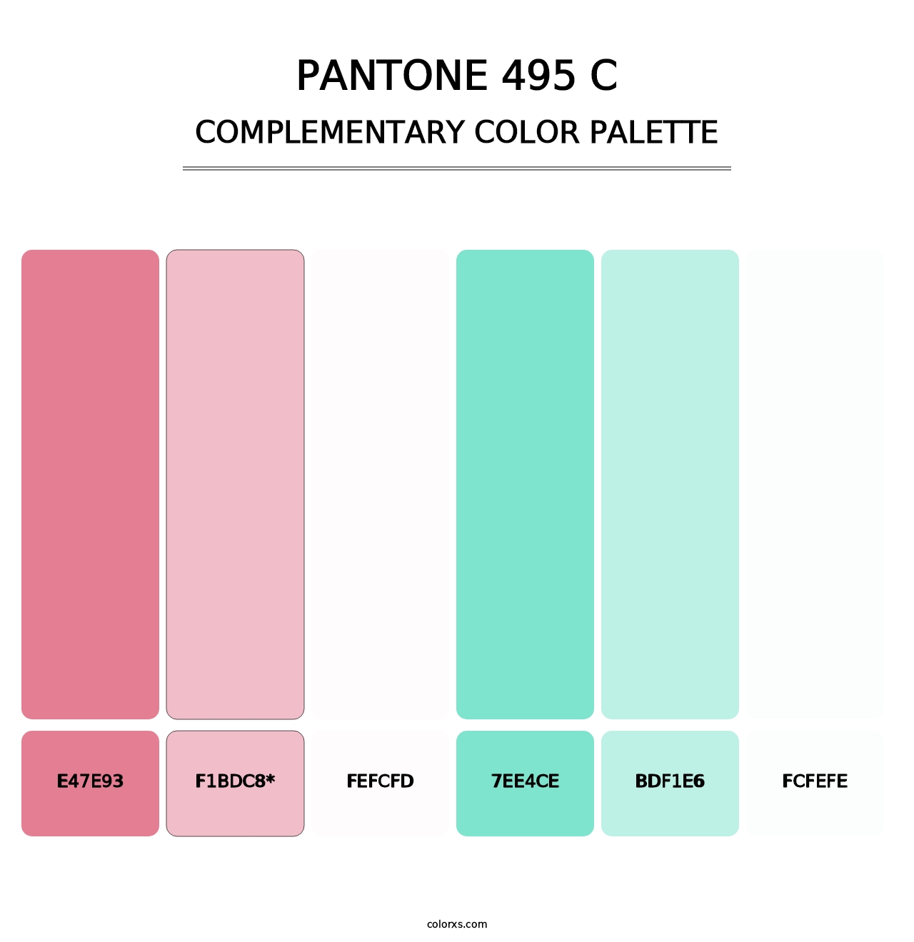 PANTONE 495 C - Complementary Color Palette