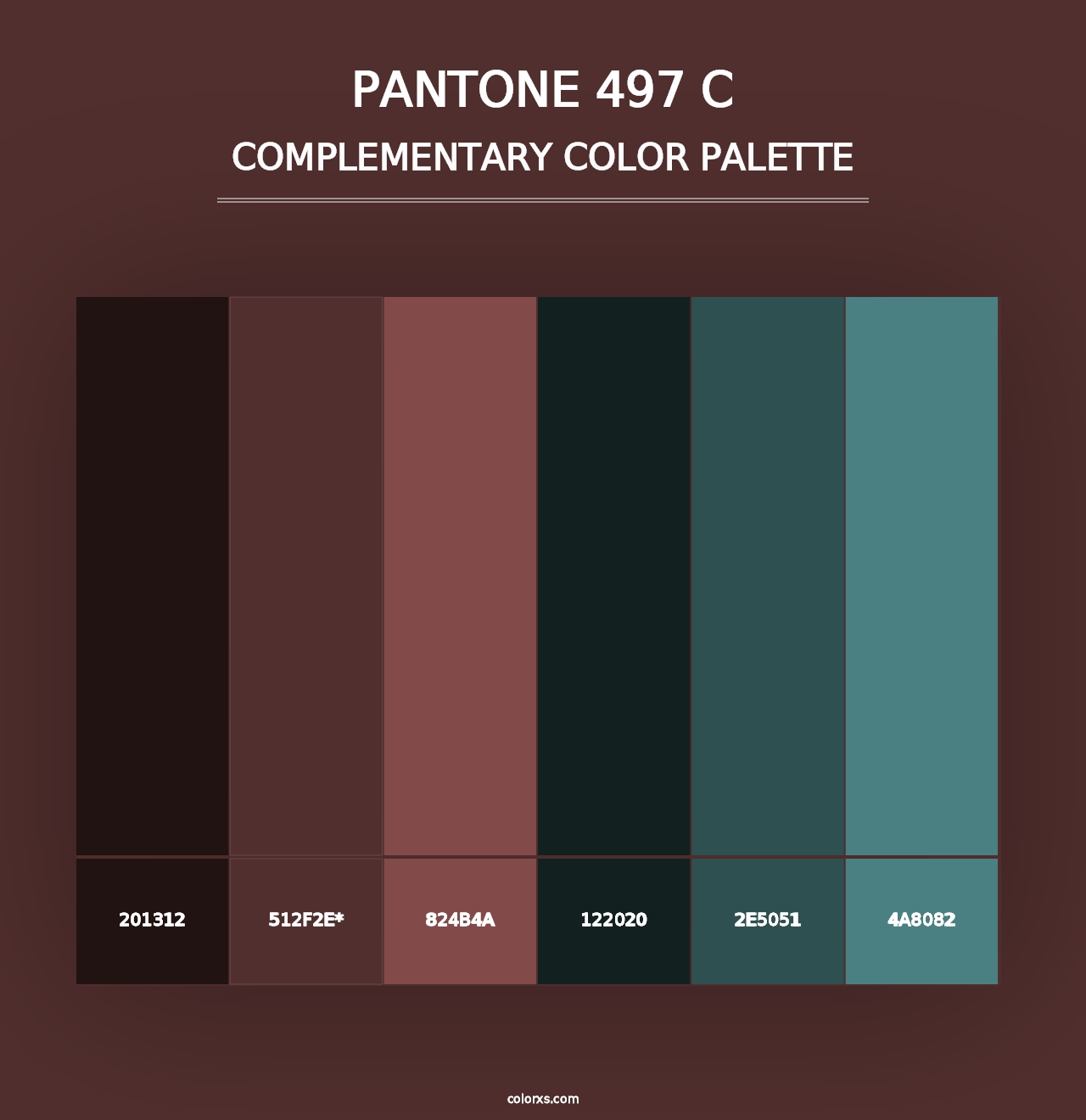 PANTONE 497 C - Complementary Color Palette