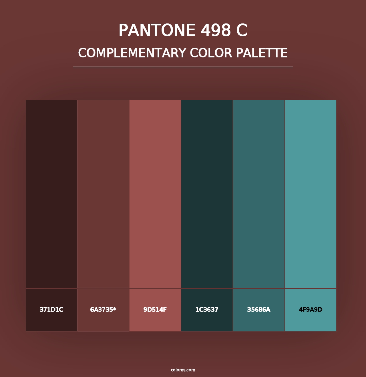 PANTONE 498 C - Complementary Color Palette