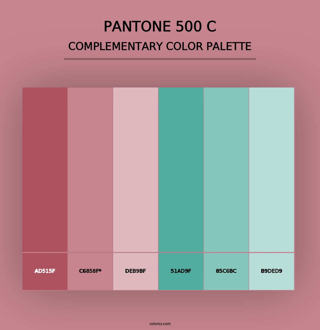 PANTONE 500 C - Complementary Color Palette