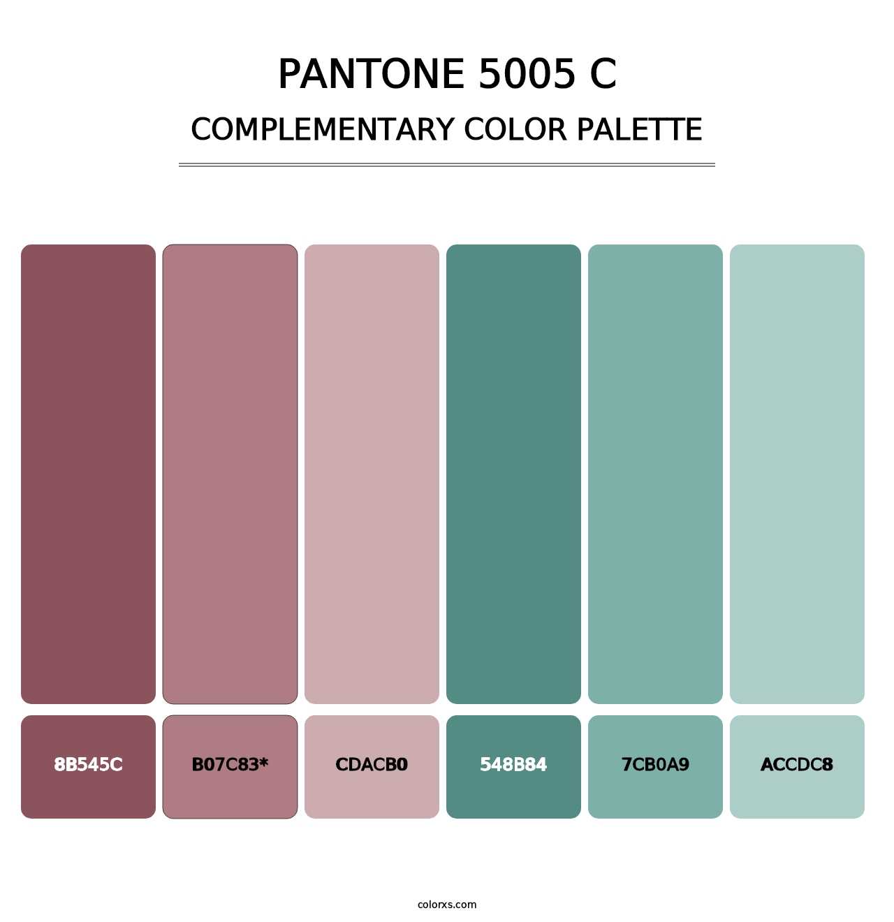 PANTONE 5005 C - Complementary Color Palette