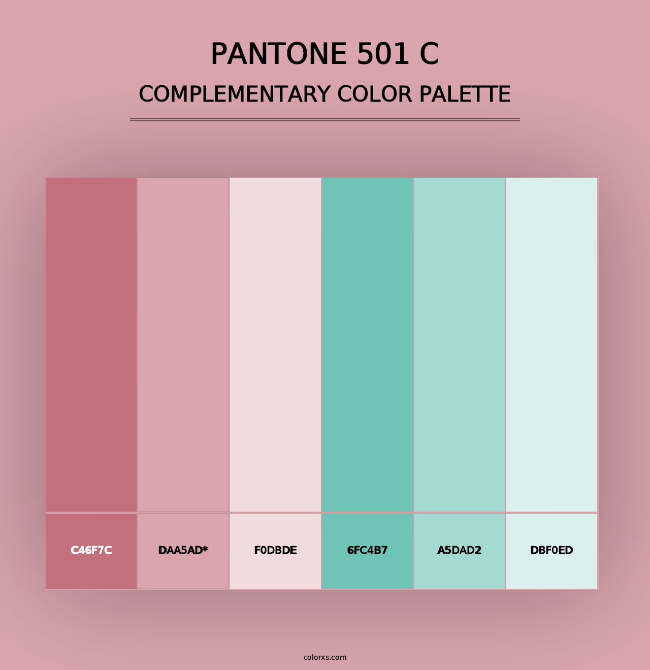 PANTONE 501 C - Complementary Color Palette